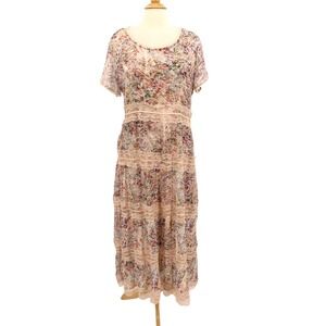 Soft Surroundings‎ Althea Dress size 14P Petites 2-Piece Maxi Slip Romantic Lace